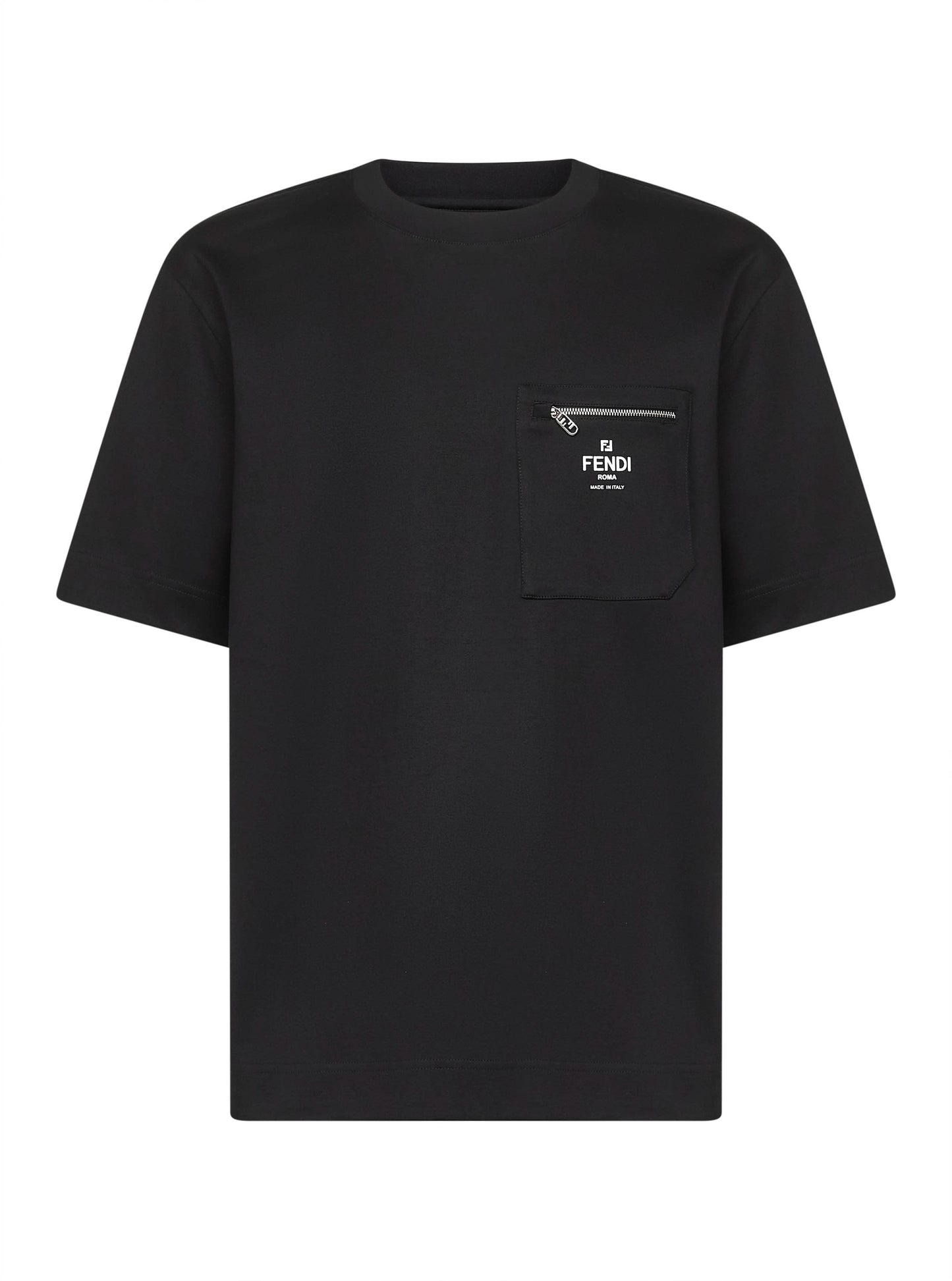 Black cotton jersey oversized T-shirt