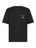 Black cotton jersey oversized T-shirt