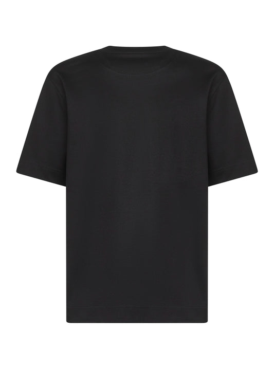 Black cotton jersey oversized T-shirt