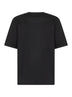 Black cotton jersey oversized T-shirt