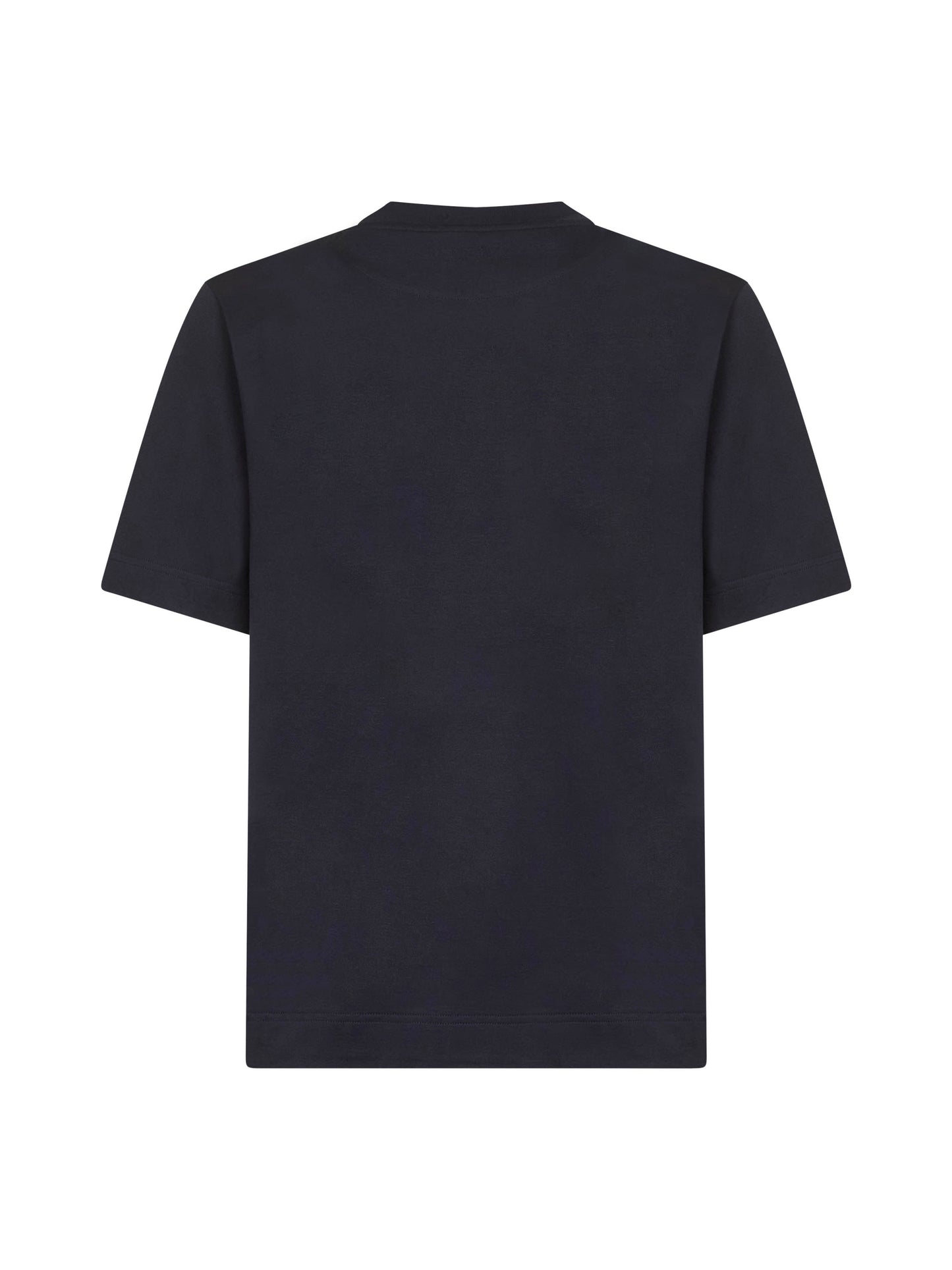 T-Shirt in cotone blu con stampa Fendi Roma 1925