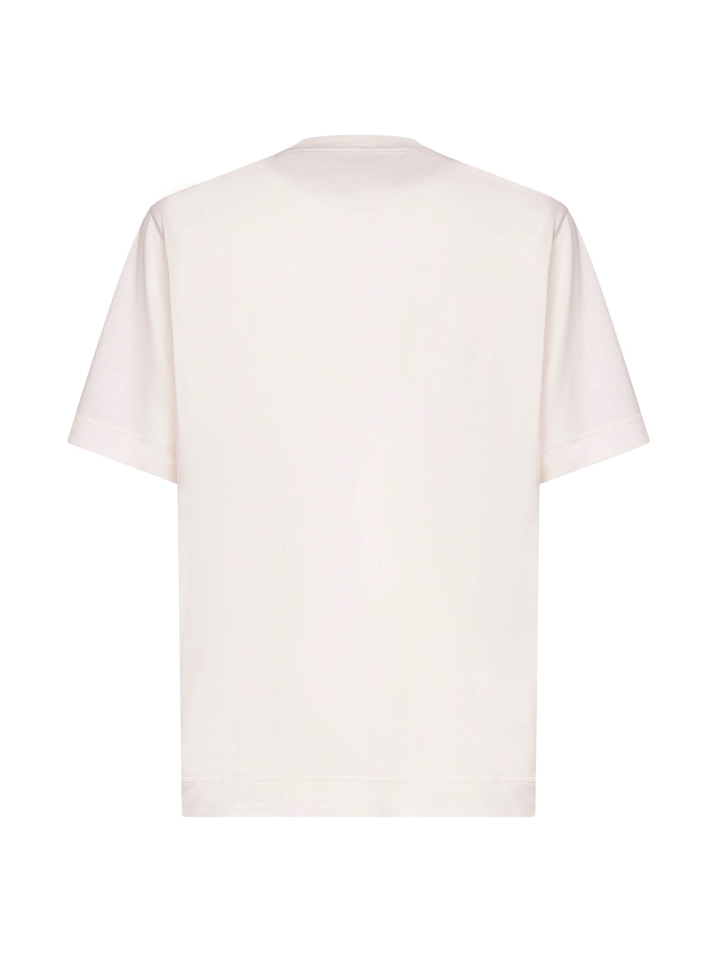 T-Shirt in cotone avorio con stampa Fendi Roma 1925