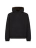 Black cotton blend hoodie