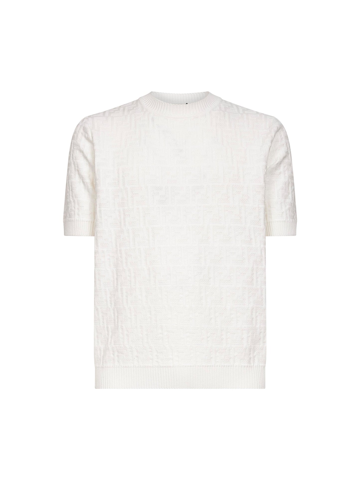 Pullover in cotone FF bianco