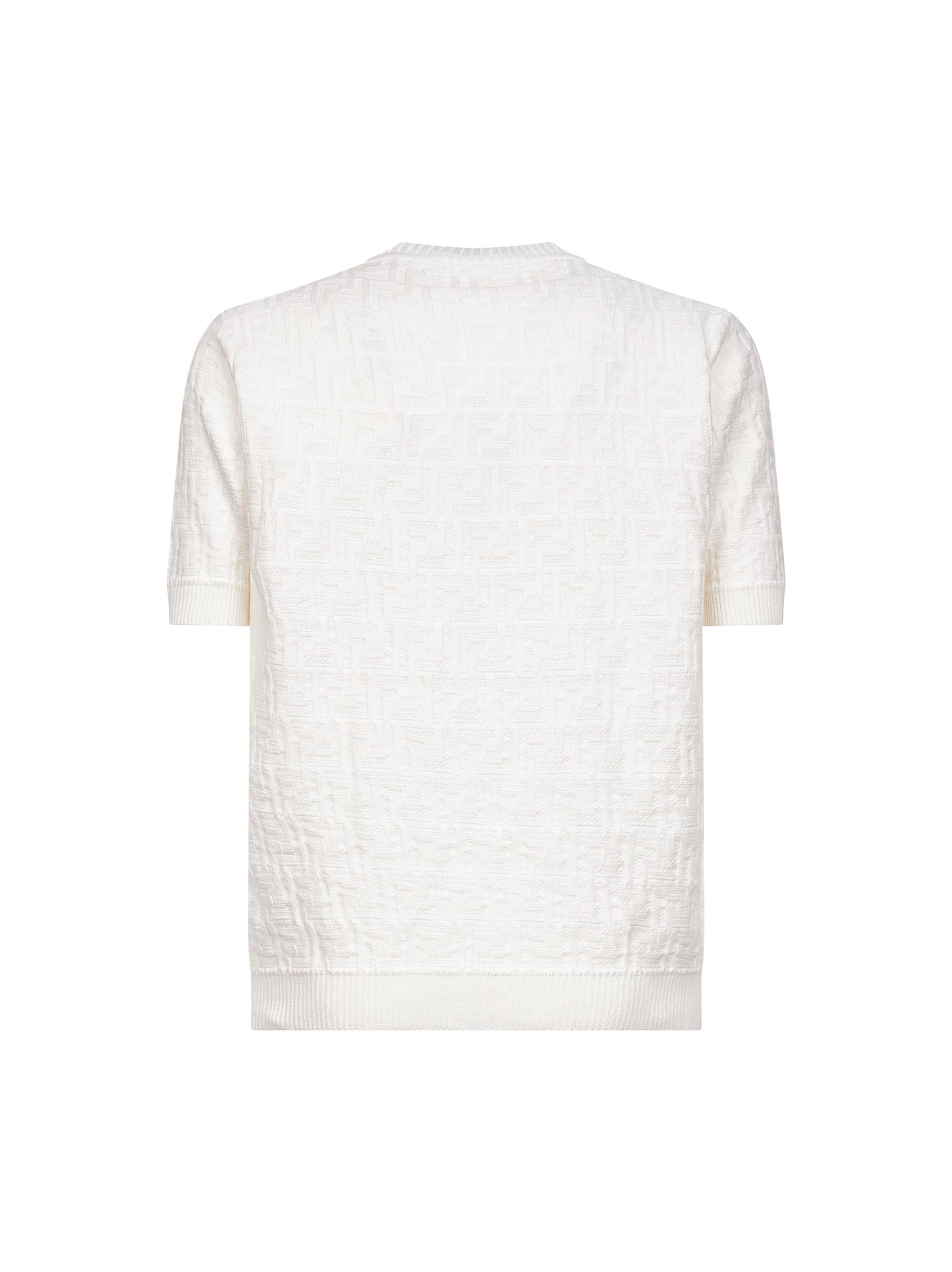 Pullover in cotone FF bianco