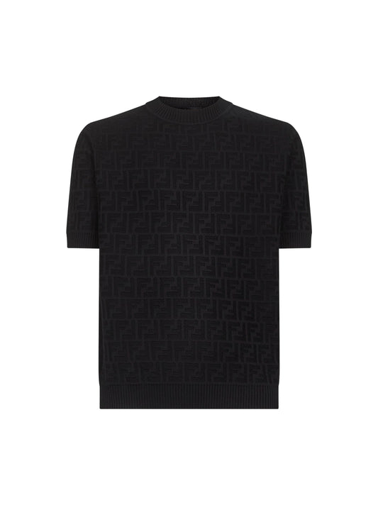Pullover in cotone FF nero