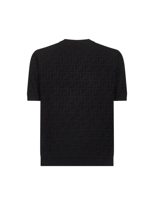 Pullover in cotone FF nero