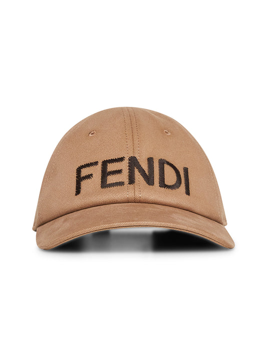 Berretto da baseball in tela di cotone beige
