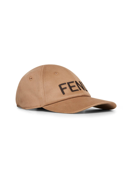 Berretto da baseball in tela di cotone beige