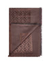 Brown silk and wool FF shawl