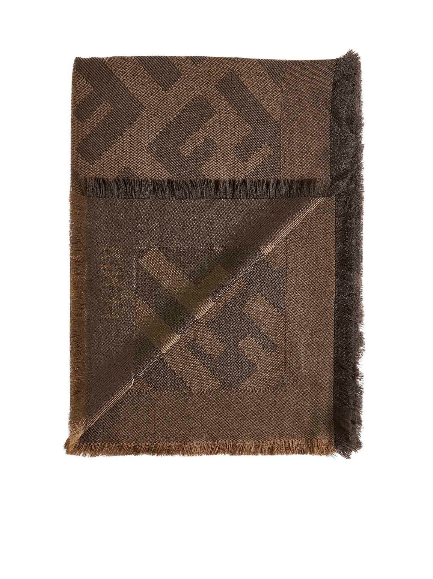 Multicolor wool and silk scarf
