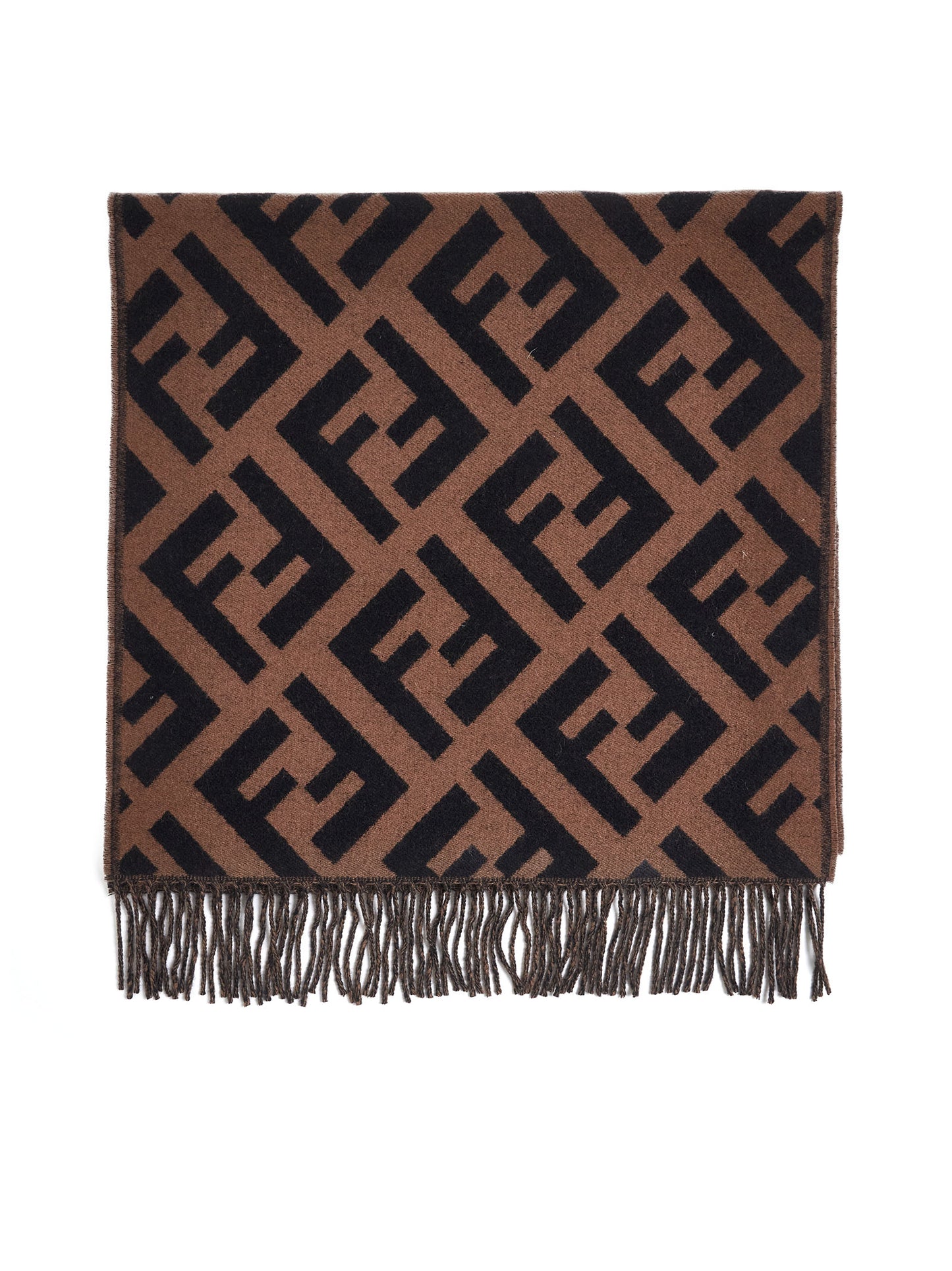 Sciarpa in cashmere marrone FF
