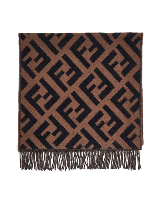 Brown FF Cashmere Scarf
