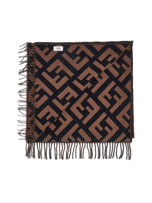 Brown FF Cashmere Scarf