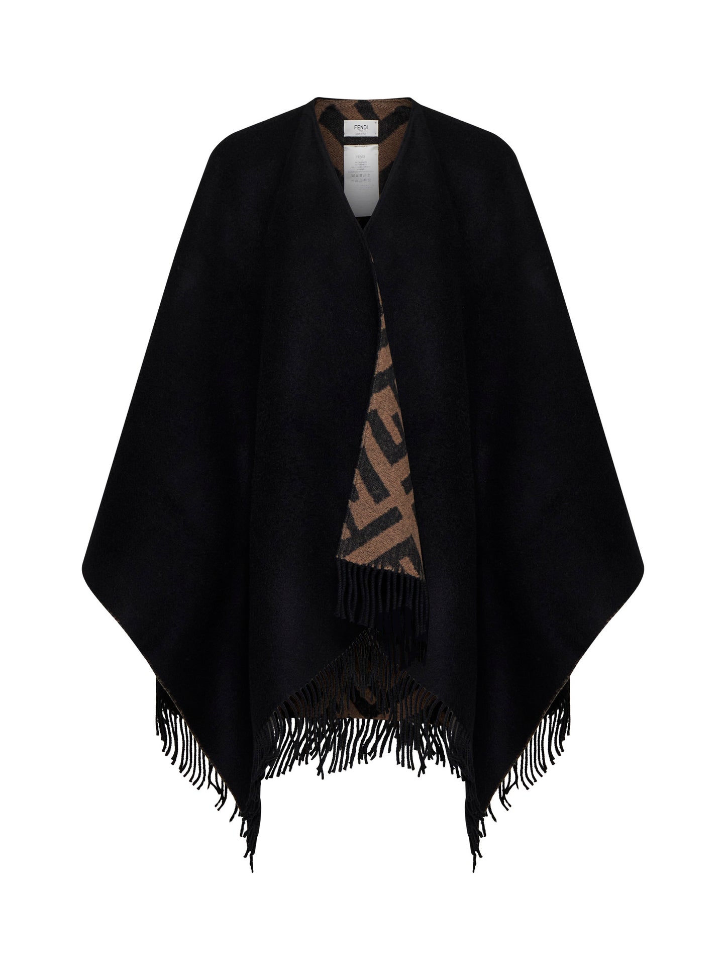 Poncho in Multicolor FF Cashmere and Wool