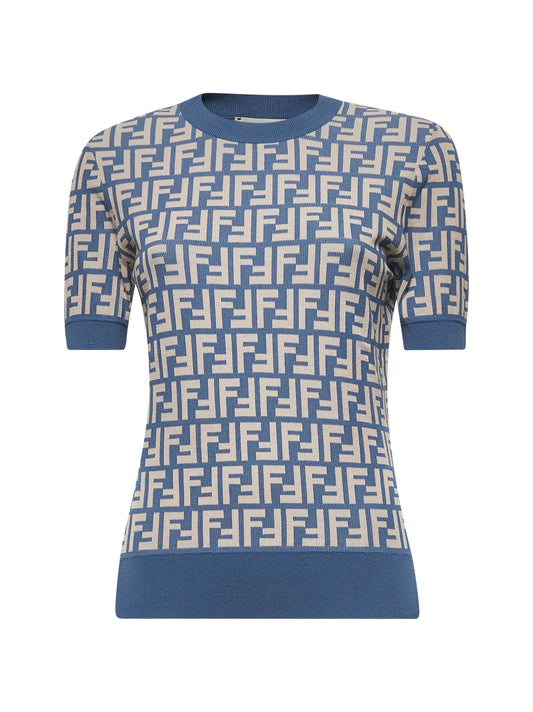 Maglia in cotone FF blu