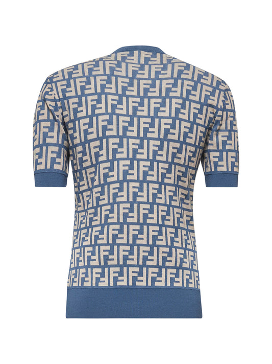 Maglia in cotone FF blu