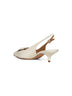 Slingback con fiocco in nappa avorio