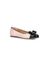 Black and ballet pink two-tone Varina ballet flats