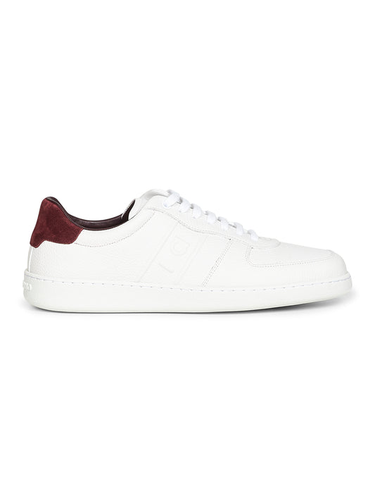 Sneakers basse Adam in pelle bianca