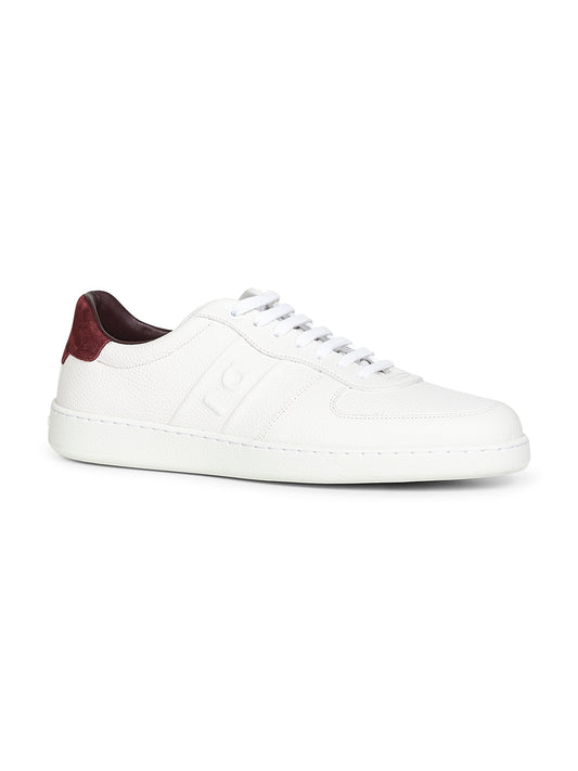 Sneakers basse Adam in pelle bianca