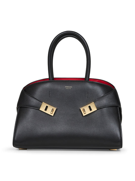 Black Hug (M) top handle bag