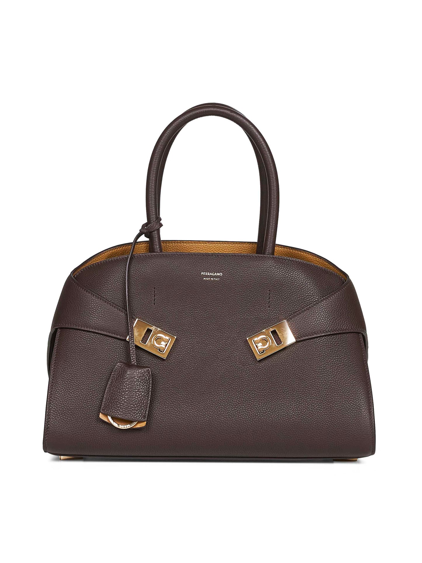 Brown Hug bicolor handbag (M)