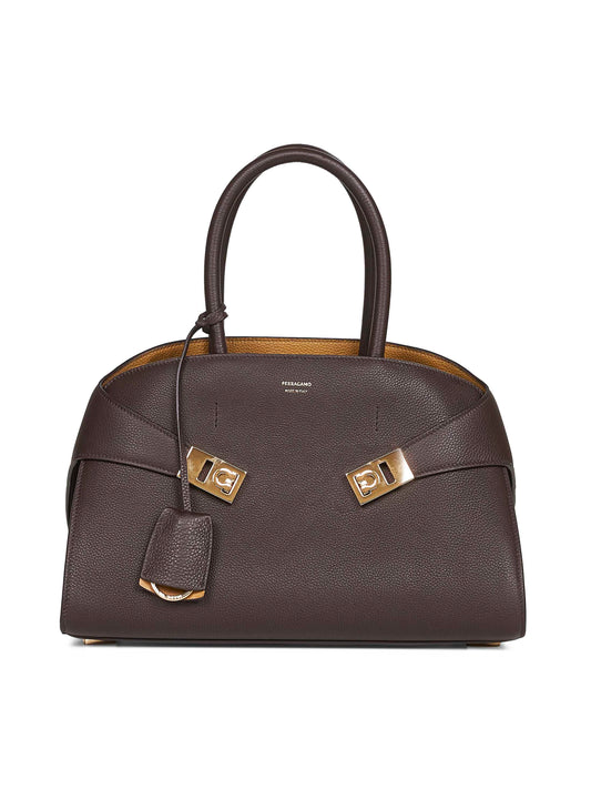Brown Hug bicolor handbag (M)