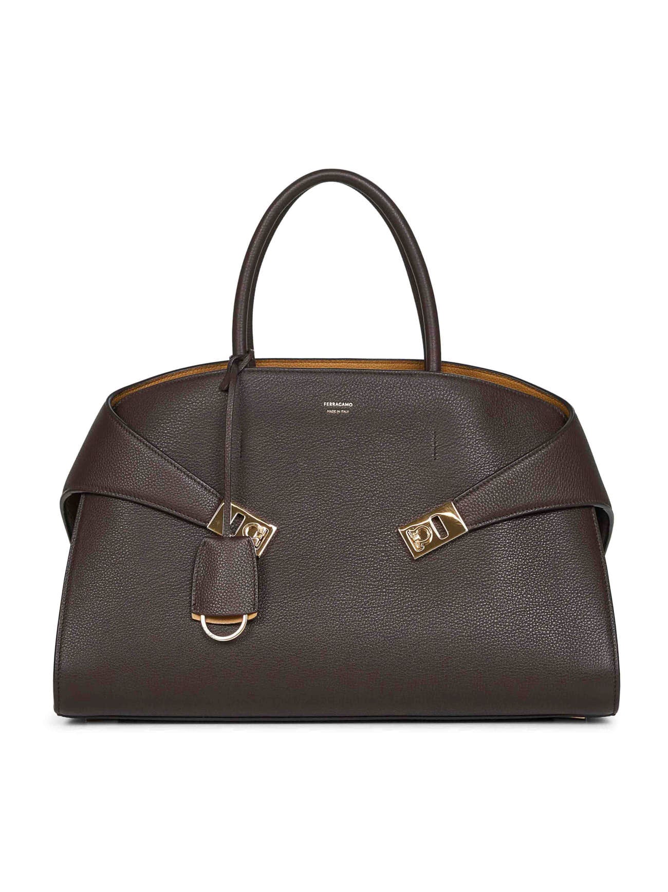 Brown Hug bicolor handbag (L)