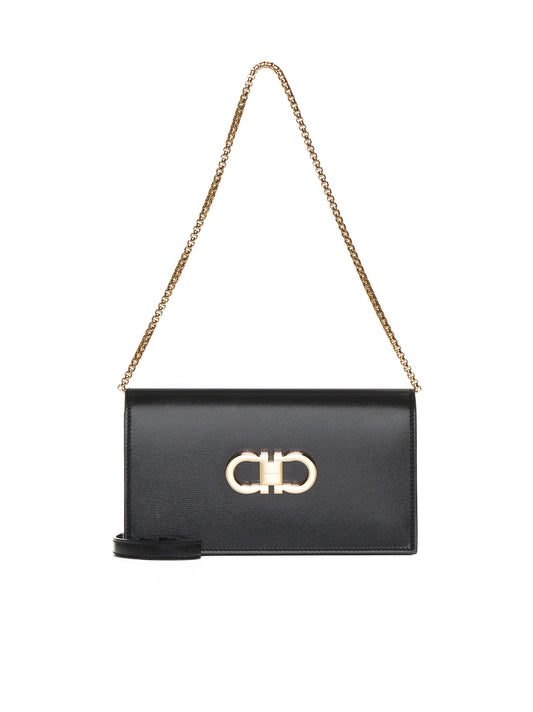 Double Gancini Mini Crossbody Bag by Ferragamo<BR/>