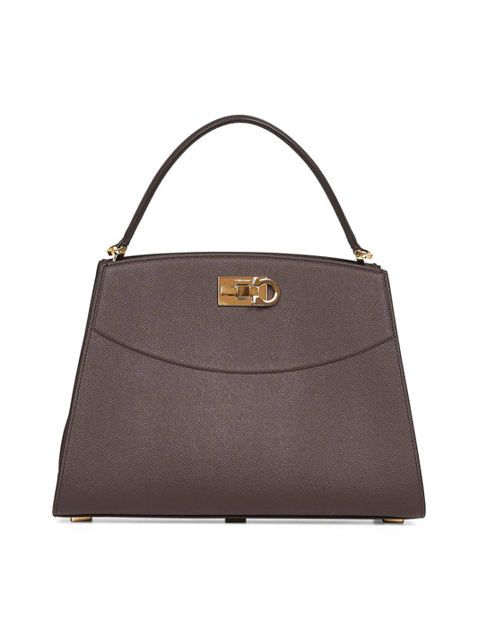 Brown New Ferragamo Studio box bag (M) handbag