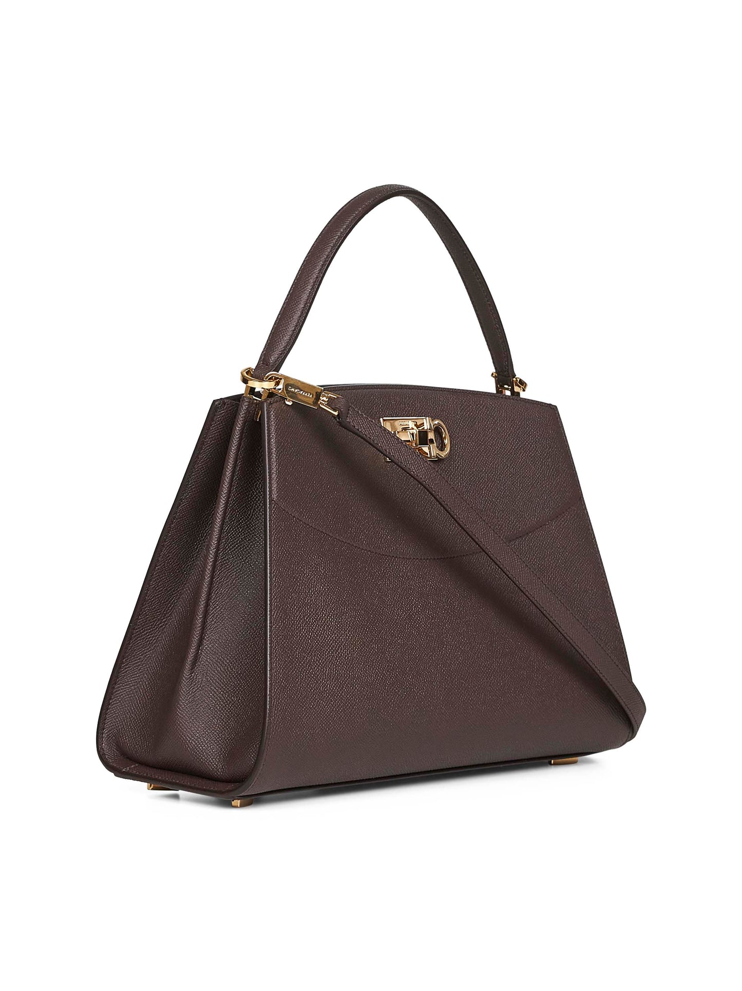 Brown New Ferragamo Studio box bag (M) handbag