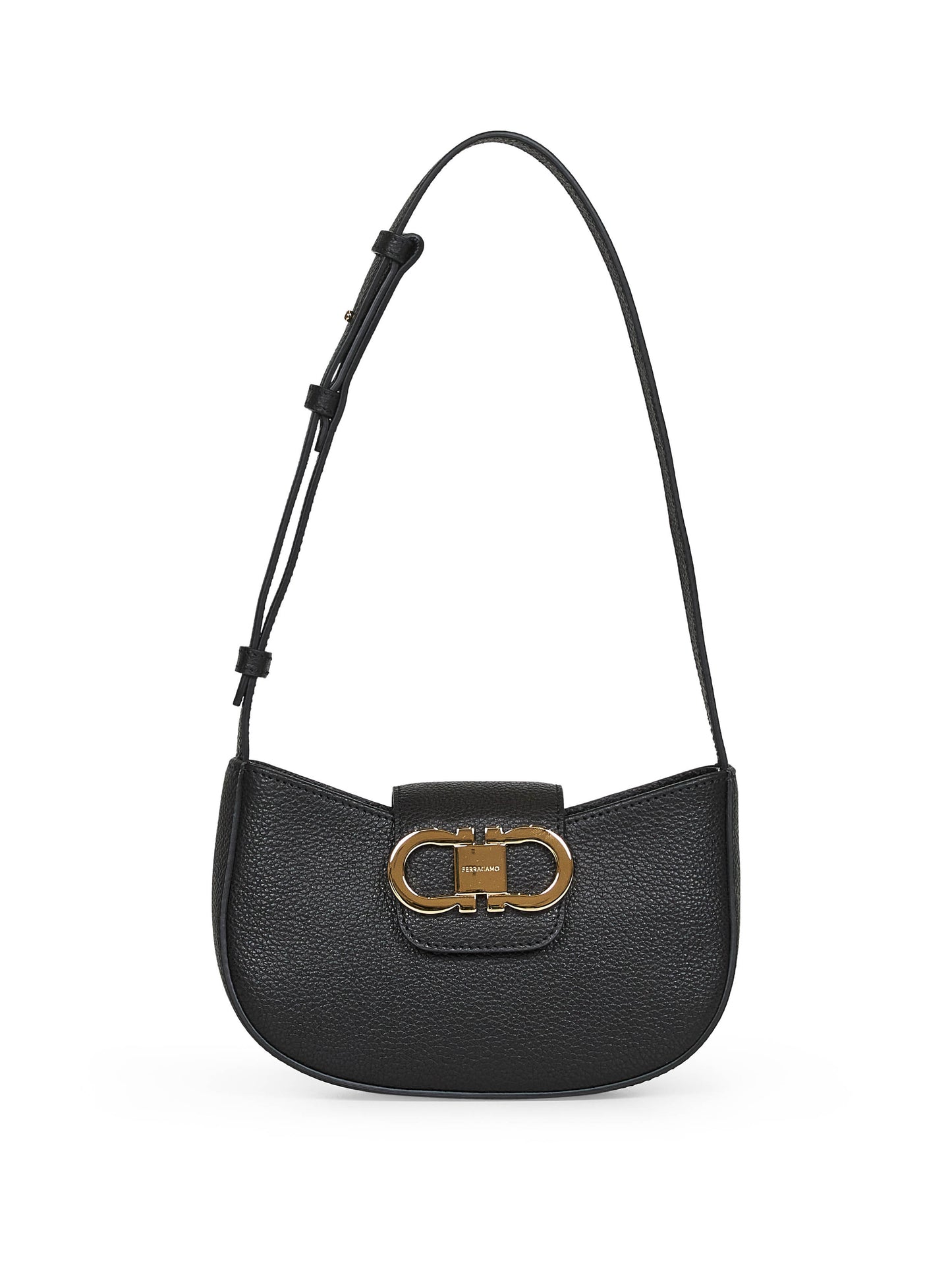 Black Double Gancini mini bag by Ferragamo