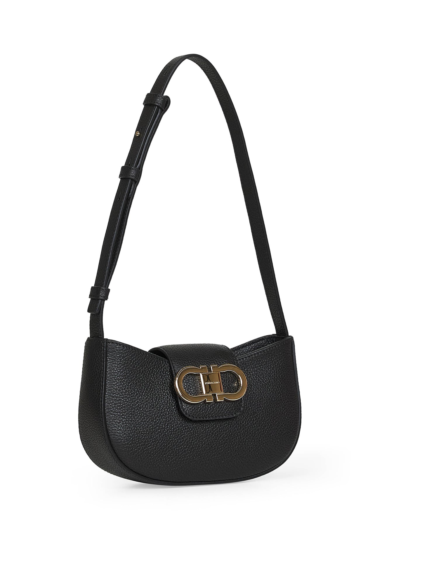 Black Double Gancini mini bag by Ferragamo
