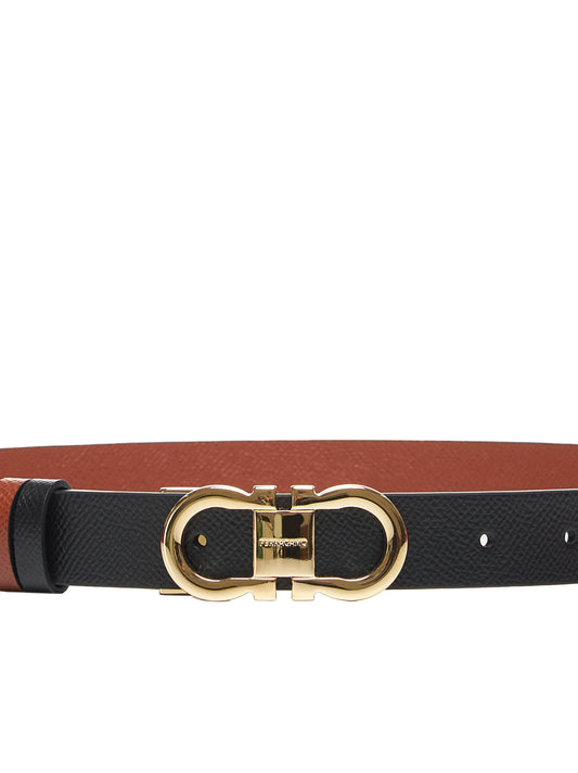 Black Reversible Gancini belt
