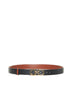 New cognac leather Gancini reversible belt