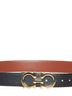 New cognac leather Gancini reversible belt