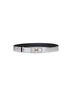 Silver laminated calf leather Gancini belt