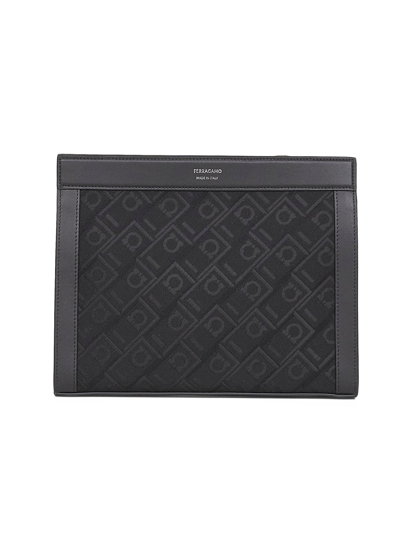 Black Ferragamo Monogram pouch