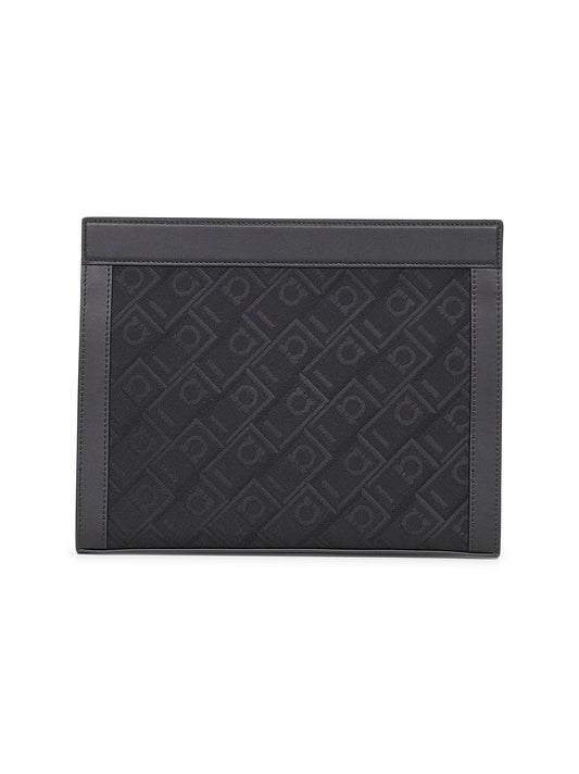 Black Ferragamo Monogram pouch