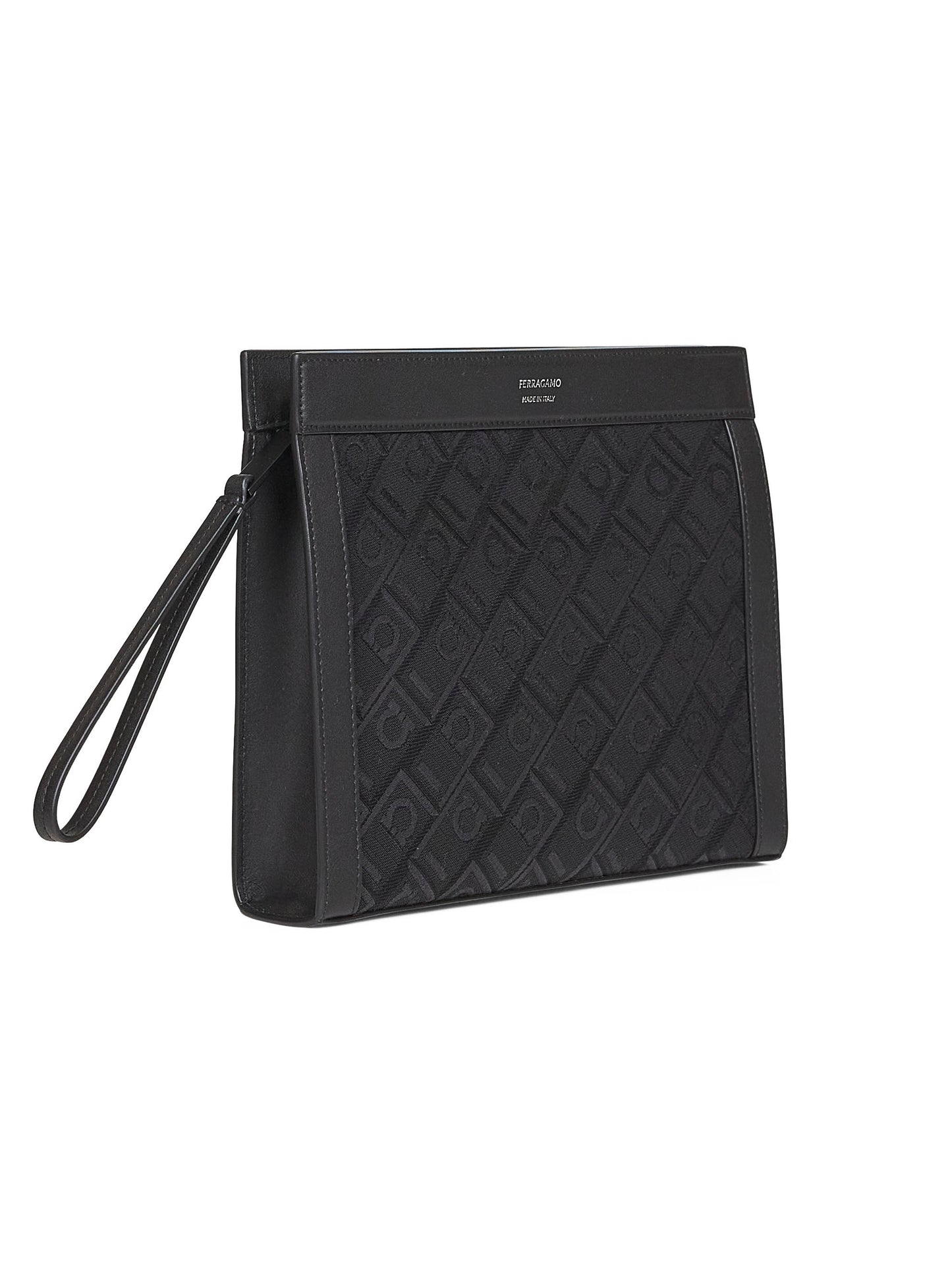 Black Ferragamo Monogram pouch