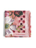 Foulard in twill di seta stampa Fiori rosa