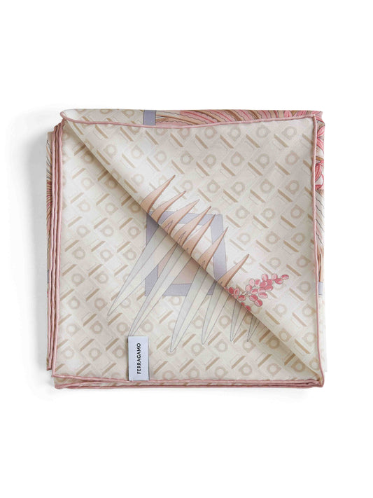 Dune print silk twill scarf