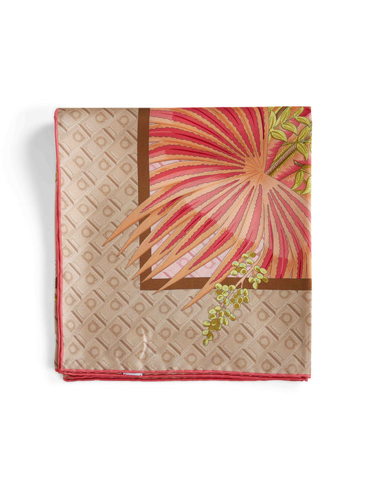 Dune print silk twill scarf