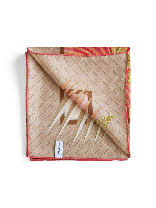 Dune print silk twill scarf