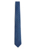 Cravatta in seta blu stampa Gancini