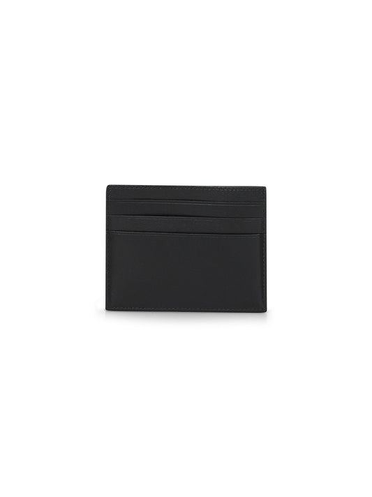 Porta carte di credito in pelle nera