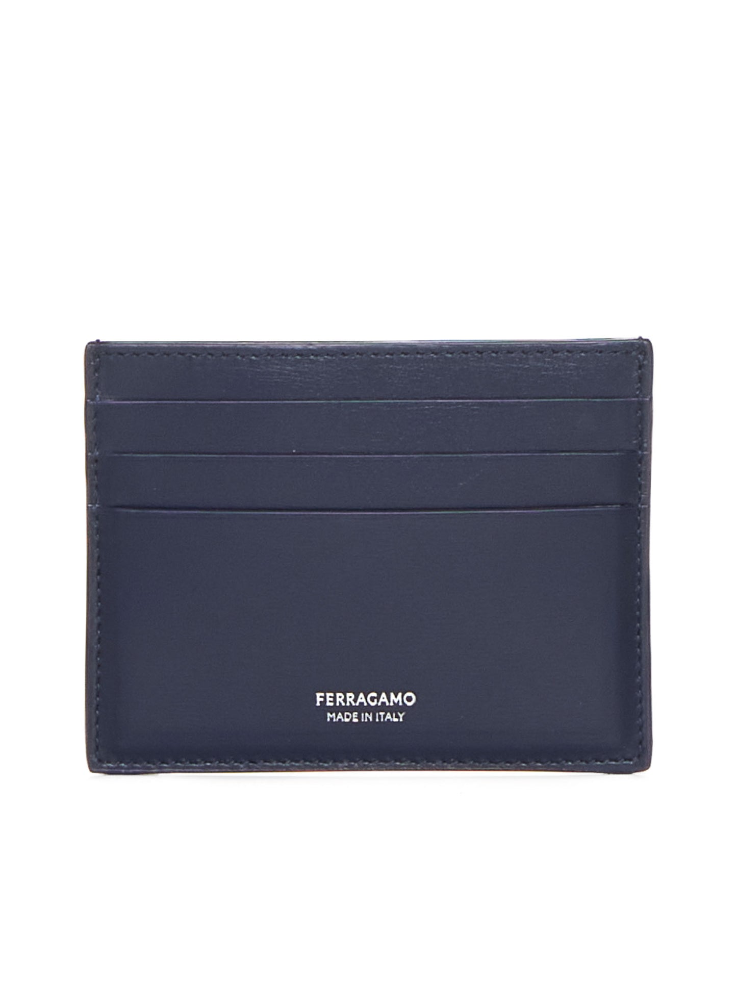 Leather cardholder with logo