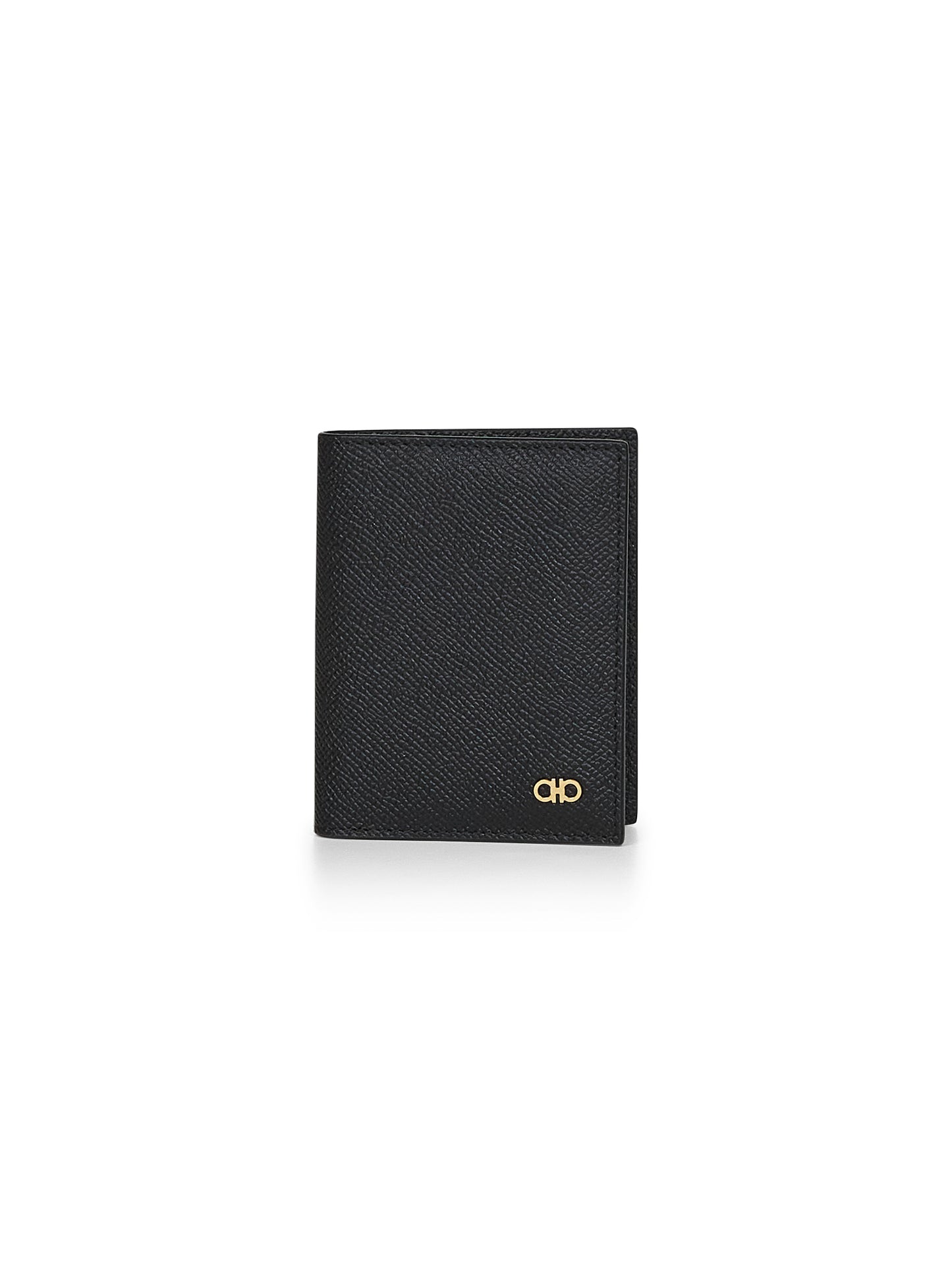 Porta carte di credito Gancini in pelle nera