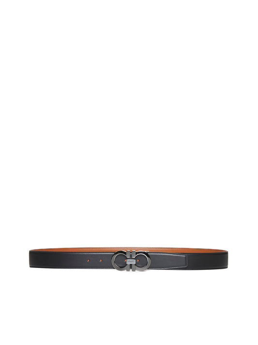 Reversible leather belt